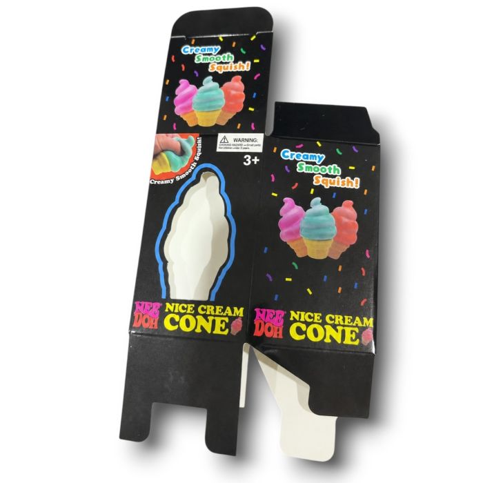 Empty NeeDoh Ice Cream Cone squeeze toy packaging boxes