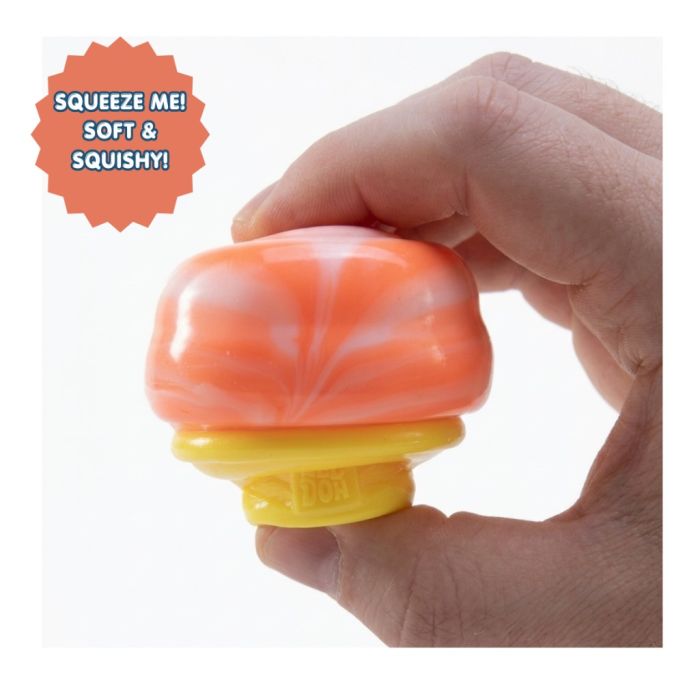 Ice cream shaped stress relief toy maltose filled squishy