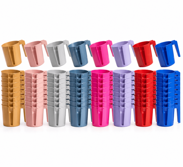 Plastic Negel Vasser Washing Cups Assorted Colors 80 Pack