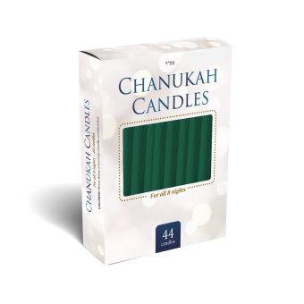 Standard 4" Green Chanukah Candles - [Order In Case Inc.]
