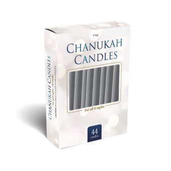 Regular Silver Chanukah Candles - Single