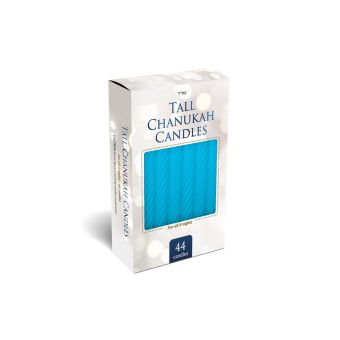 Taller Light Blue Chanukah Candles