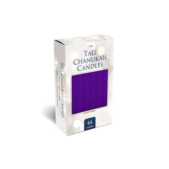 Taller Purple Chanukah Candles - (Purchase in case inc of 24 for better pricing)