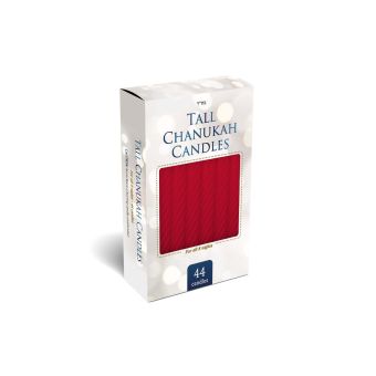 Taller Red Chanukah Candles - (Purchase in case inc of 24 for better pricing)