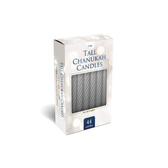Taller Silver Chanukah Candles - (Purchase in case inc of 24 for better pricing)