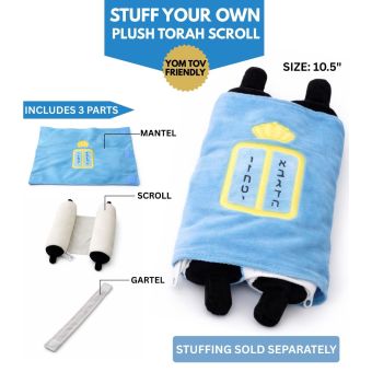 Stuff Your Own Plush Torah Scroll 10.5" - YOM TOV FRIENDLY