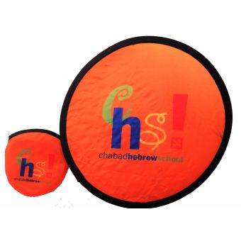 Foldable Frisbees with Pouch - CHS Chabad Hebrew School - Great Mailer!