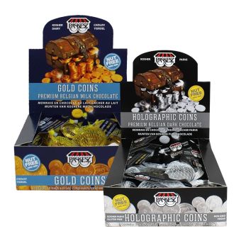 Parve & Milchig Chocolate Coin Boxes - Paskesz NUT FREE 24 bags in box