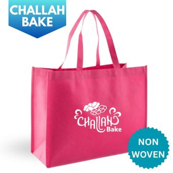 Pink - Nonwoven Challah Bake Tote Bag