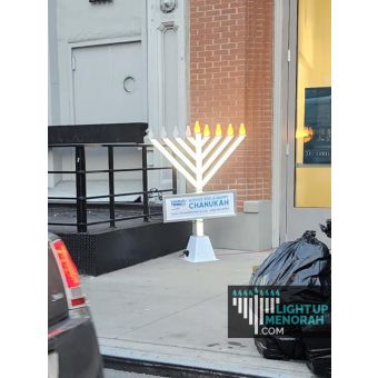 5 ft Electric LED Light Up Hanukkah Outdoor Menorah™
