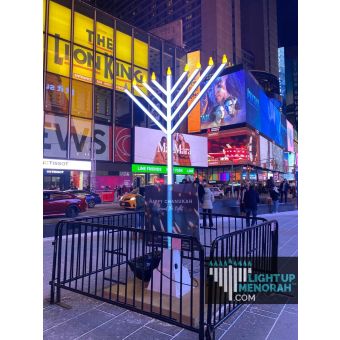 12 Feet Model 2.4 Outdoor Gansburg LED MENORAH - LIGHTUPMENORAH.com