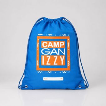 Blue - Camp Gan Izzy Drawstring Bag w/ Square Logo