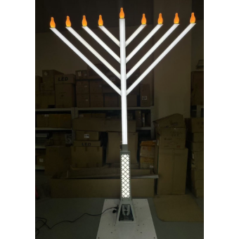 Chanukah LED light-up Menorah 6 feet