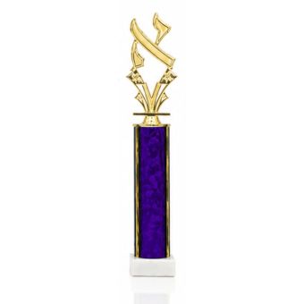 Purple - Hebrew School Graduation Aleph Trophy (Size: 12.25")