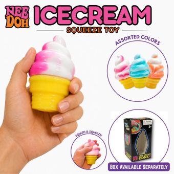 Needoh ice cream squeeze toy assorted colors soft squishy fidget