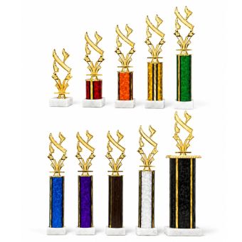 Marble Base Aleph Trophy with Column  - Unassembled
