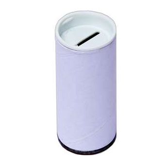 Cardboard Blank White Tzedaka Pushka to Decorate 3x7.5 - ONLY SHIP