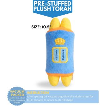 Pre-Stuffed Plush Torah - Size: 10.5 Inches