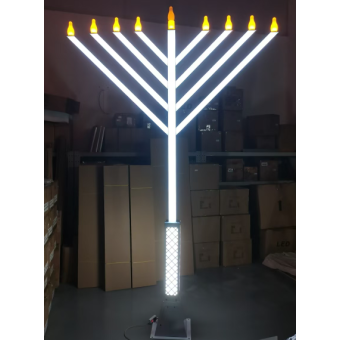 Chanukah LED light-up Menorah 9 feet