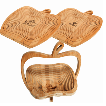 Rosh Hashana Apple Shaped Basket and Challah Tray