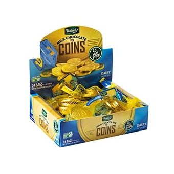 Milk Chocolate Coin Lieber- NUT FREE 24 bags in box