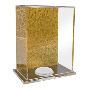 Gold Acrylic Tzedakah Pushka Box without logo