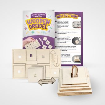 Create / Color your own Wooden Dreidel - No Glue Needed!