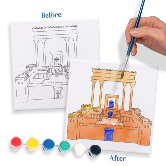 Temple Canvas Art 6x6 inch