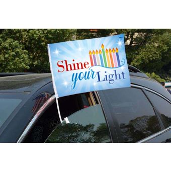 Chanukah Car Flag (Shine your Light) - Hanukkah 2021 - Jewfadz