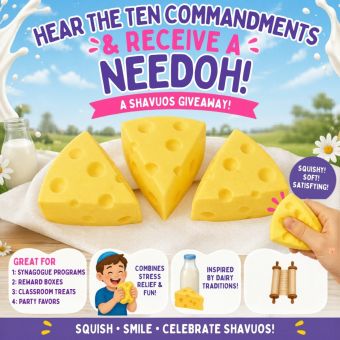 Cheese Squeeze Toy (NeeDoh Style) – Quiet Sensory Toy for Kids