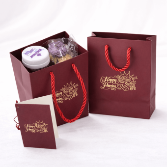 Mini Purim Gift Bag + Greeting Card (5.5H x 4.25W x 2.5D)