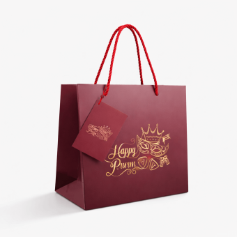 Small - Purim Gift Bag + Greeting Card 