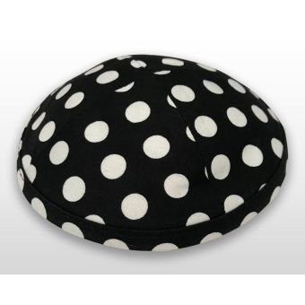 16 cm - Color Your Own / Poka Dots Yarmulka - Average Size