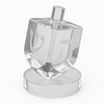 Crystal Dreidel with Stand