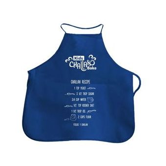 Dark BLUE Nonwoven KIDS Challah Bake Aprons w Recipe for 2 challahs