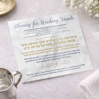 Netilas Yadayim Card - Glossy - Fits the 5.9" Clear Plastic Box