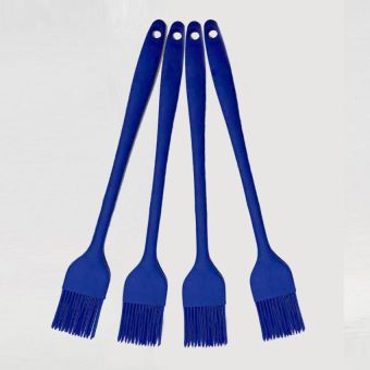 Plain blue silicone egg brush for Challah baking or egg wash – food-grade pastry tool