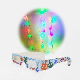 3D Lens Glasses - See the Dreidels when you look at lights!