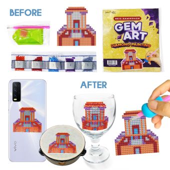 Beis Hamikdash Gem (Diamond Painting) Art - Sticker 4 inch