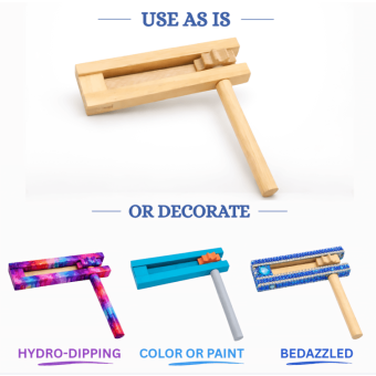 Pre-assembled Wooden Purim Gragger (optional paint and markers)