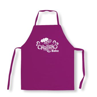 Purple Cotton Aprons White Writing Challah Bake