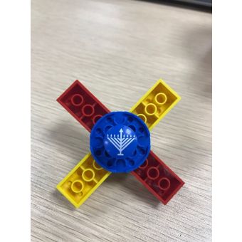 Build Your Own Larger Lego-Like Dreidel Fidget Spinner