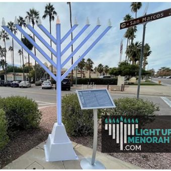8 Feet Model 2.4 Outdoor LED MENORAH by GANSBURG - LIGHTUPMENORAH.com - MOST POPULAR