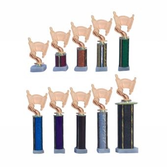 Torah trophy components – column, base, and top piece