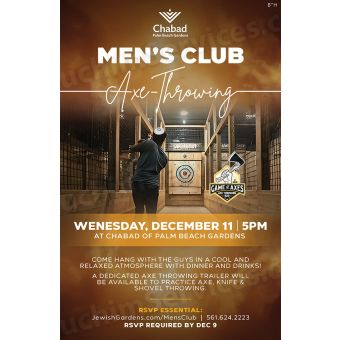 Mens Club Axe Throwing Flyer