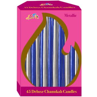 Metallic Chanukah Candles (Silver & Blue)
