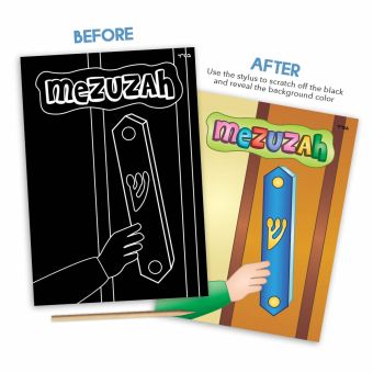 Mezuzah Scratch Art