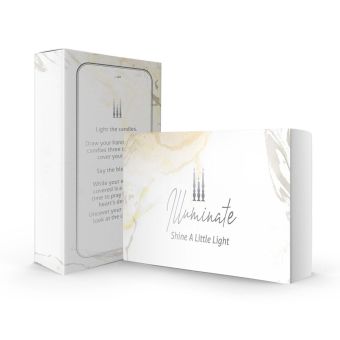 Silver White Illuminating Candlelighting Box for Mini 2 Tealights – No Tealights or Matches Included