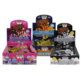 Parve & Milchig Chocolate Coin Boxes - Paskesz NUT FREE 24 bags in box