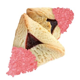 10lb Bulk Hamantashen (not individually wrapped) with Pink Crystal Sprinkle approx 110-120 pieces